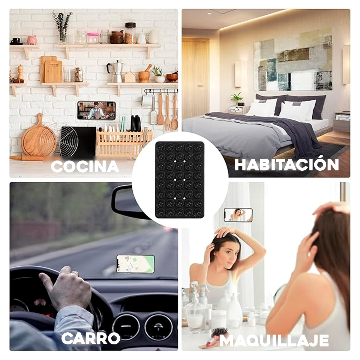 Soporte para Celular con Doble Ventosa