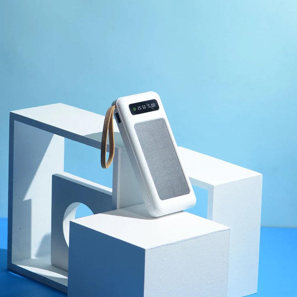 Cargador Solar Portátil Dual con Linterna LED – Power Bank para Exterior