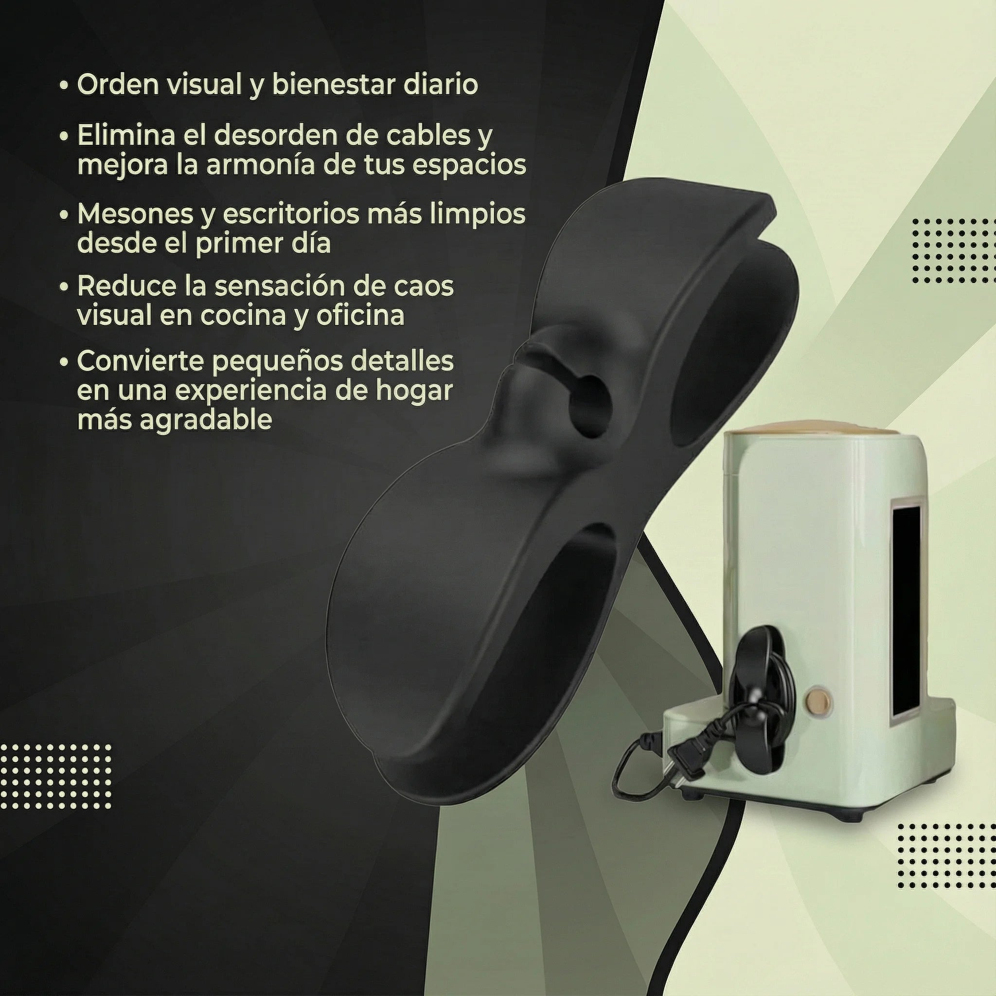 ORGANIZADOR DE CABLES SET X 6 UNIDADES