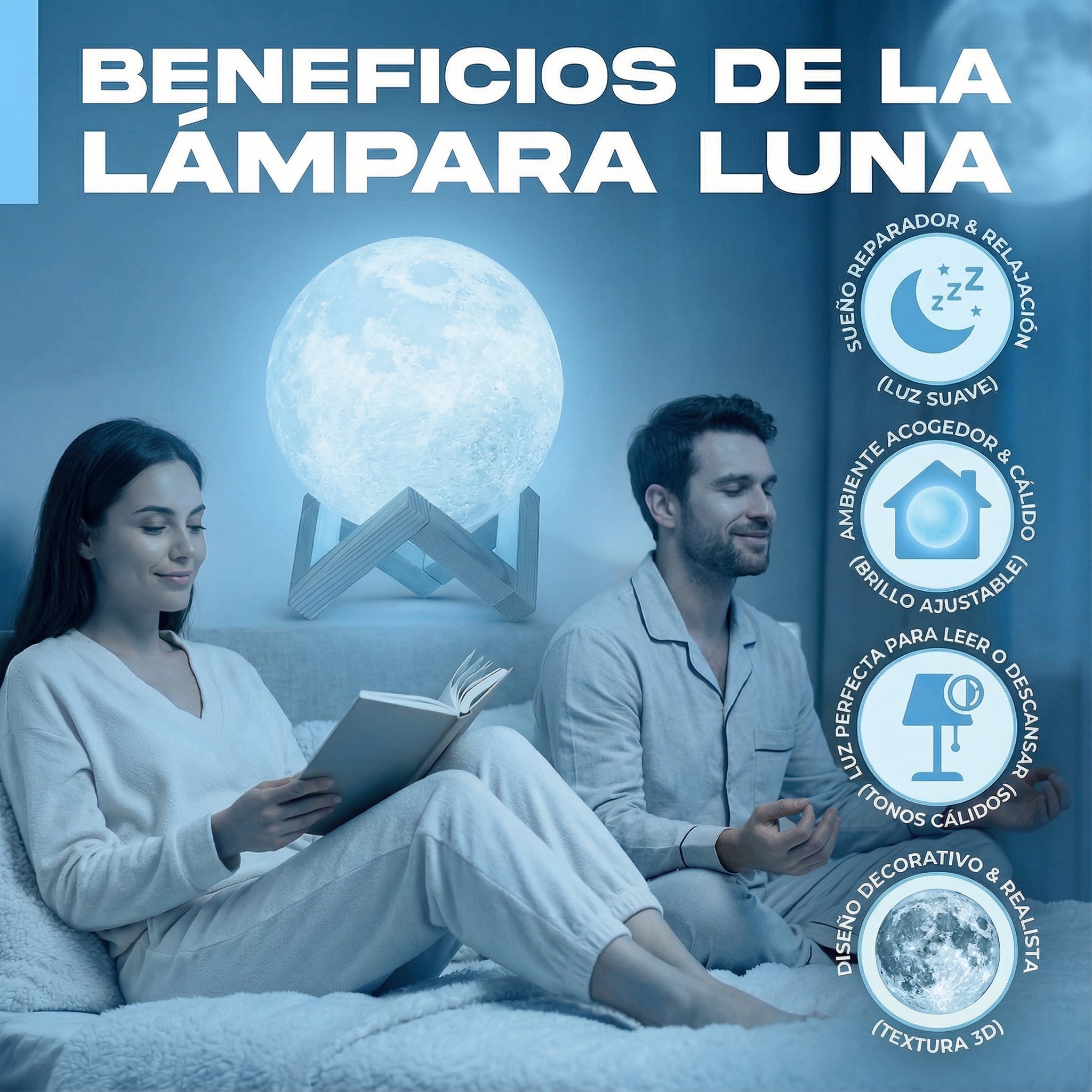 Lámpara Luna 3D con Control Remoto – Ilumina tus noches con magia y estilo
