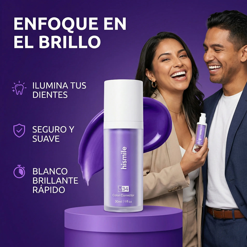 Pasta Dental Blanqueadora Hi-Smile V34 + Cepillo Dental