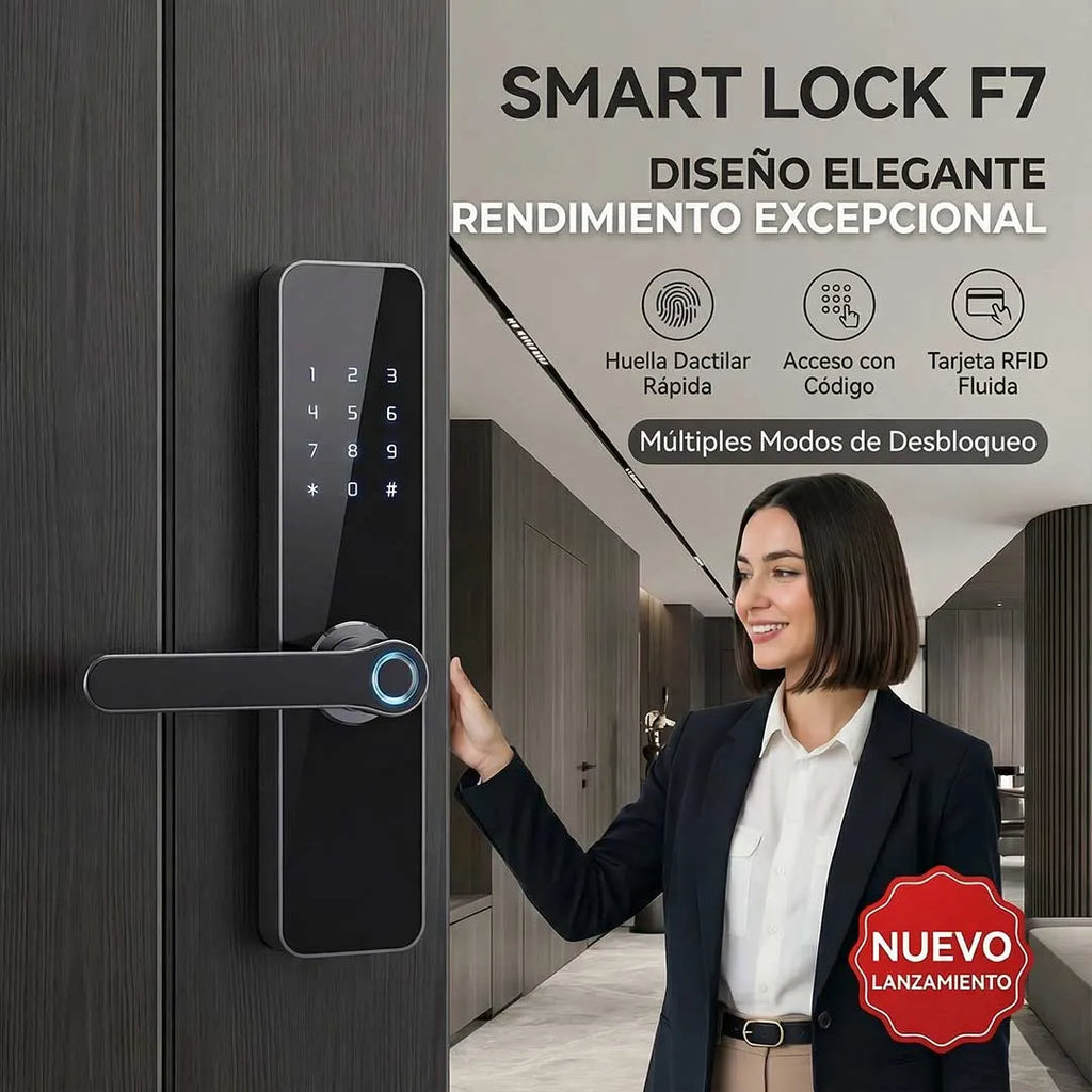 Cerradura Biométrica F7 – Acceso Seguro Sin Llaves