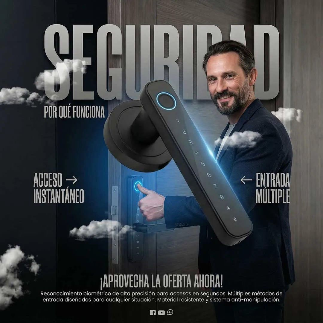 Cerradura Biométrica F7 – Acceso Seguro Sin Llaves