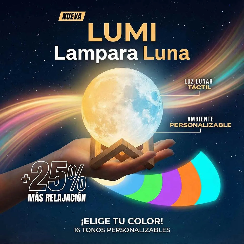 Lámpara Luna 3D con Control Remoto – Ilumina tus noches con magia y estilo